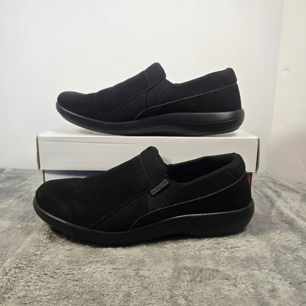 Alegria Duette Black Slip On Nursing Shoes Professional Sneakers DUE-601 Size 41